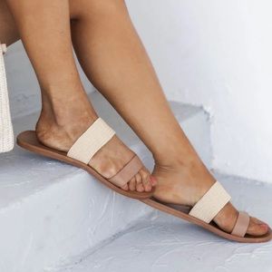 Pink Lily Arabella Double Strap Tan Sandal NWT - Women’s Size 8